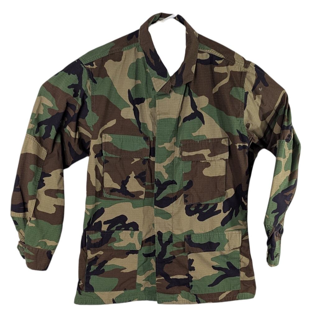 Ripstop Army Camo Coat Medium Regular Hot Weather Woodland Camouflage
